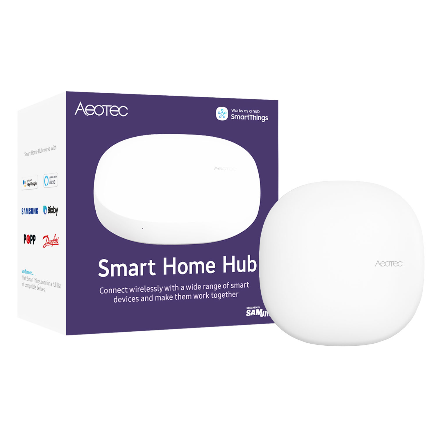 AEOTEC SMARTTHINGS Smart Home Hub Zigbee, Home Google Z-Wave, Z-Wave as Hub, Assistant, Hub | Alexa, Plus, Smart SmartThings Amazon Works WLAN Weiß