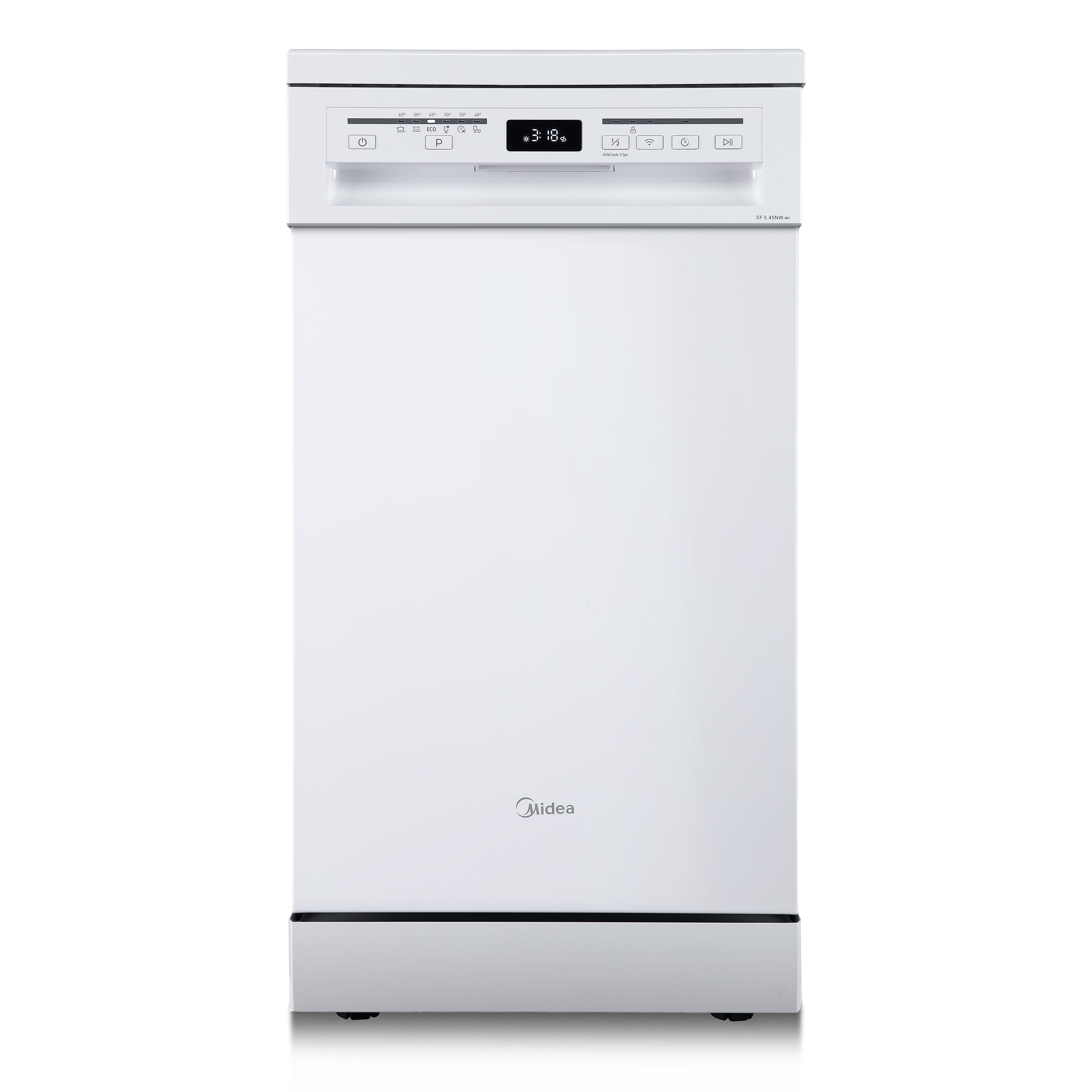 MIDEA SF Unterbaumöglichkeit, mm mit breit, E) 600 wi Geschirrspüler 5.45NW (Freistehend