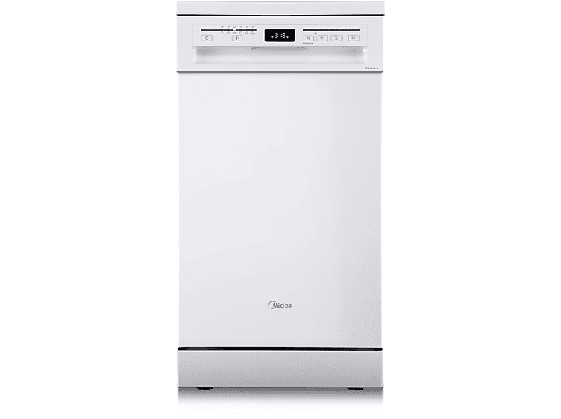 MIDEA SF 5.45NW wi Geschirrspüler (Freistehend mit Unterbaumöglichkeit, 600 mm breit, E)