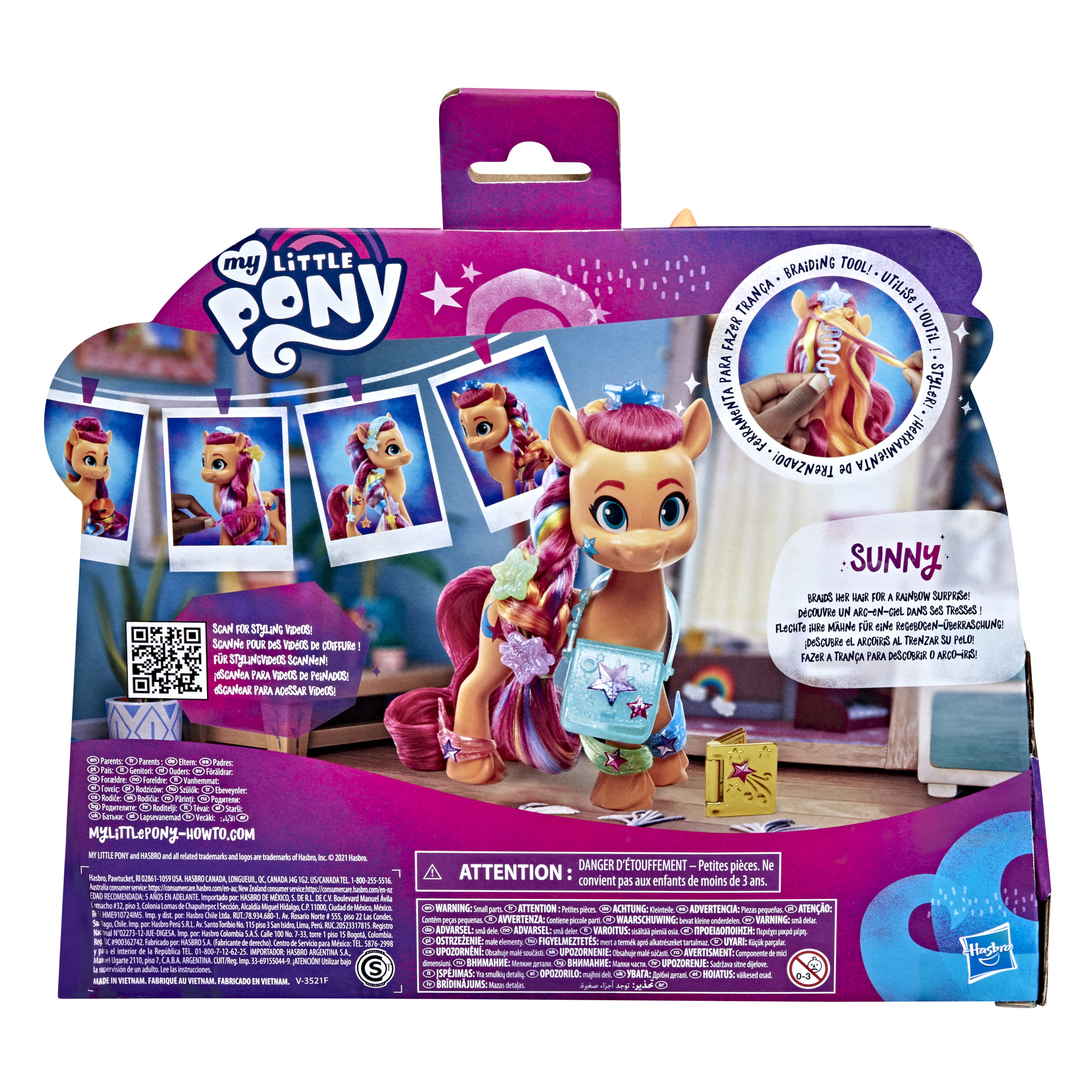 MY LITTLE PONY My Little - A Generation Figura New Starscout Pony: Sunny mágicos Peinados