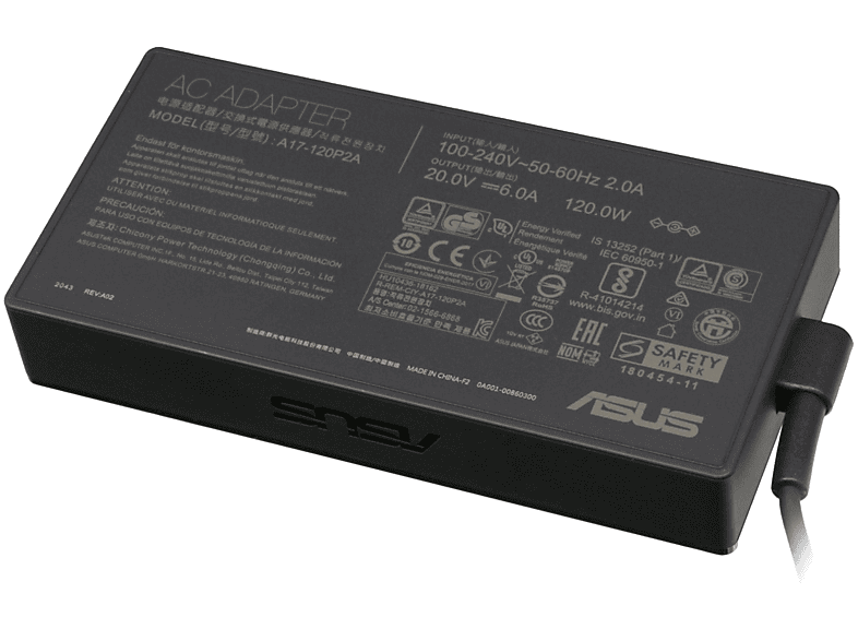 ASUS 90XB06VN-MPW000 kantiges Original Netzteil 120 Watt