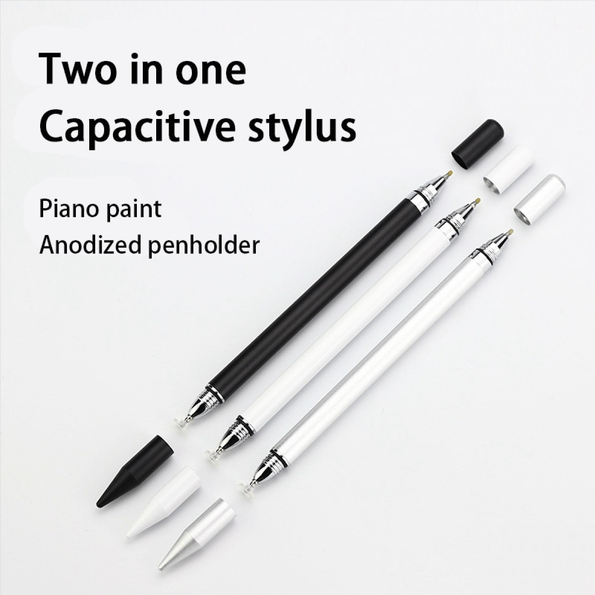 INF 2 in 1 Eingabestift Pen Schreibfunktion Stylus Touch mit Weiß Weiß