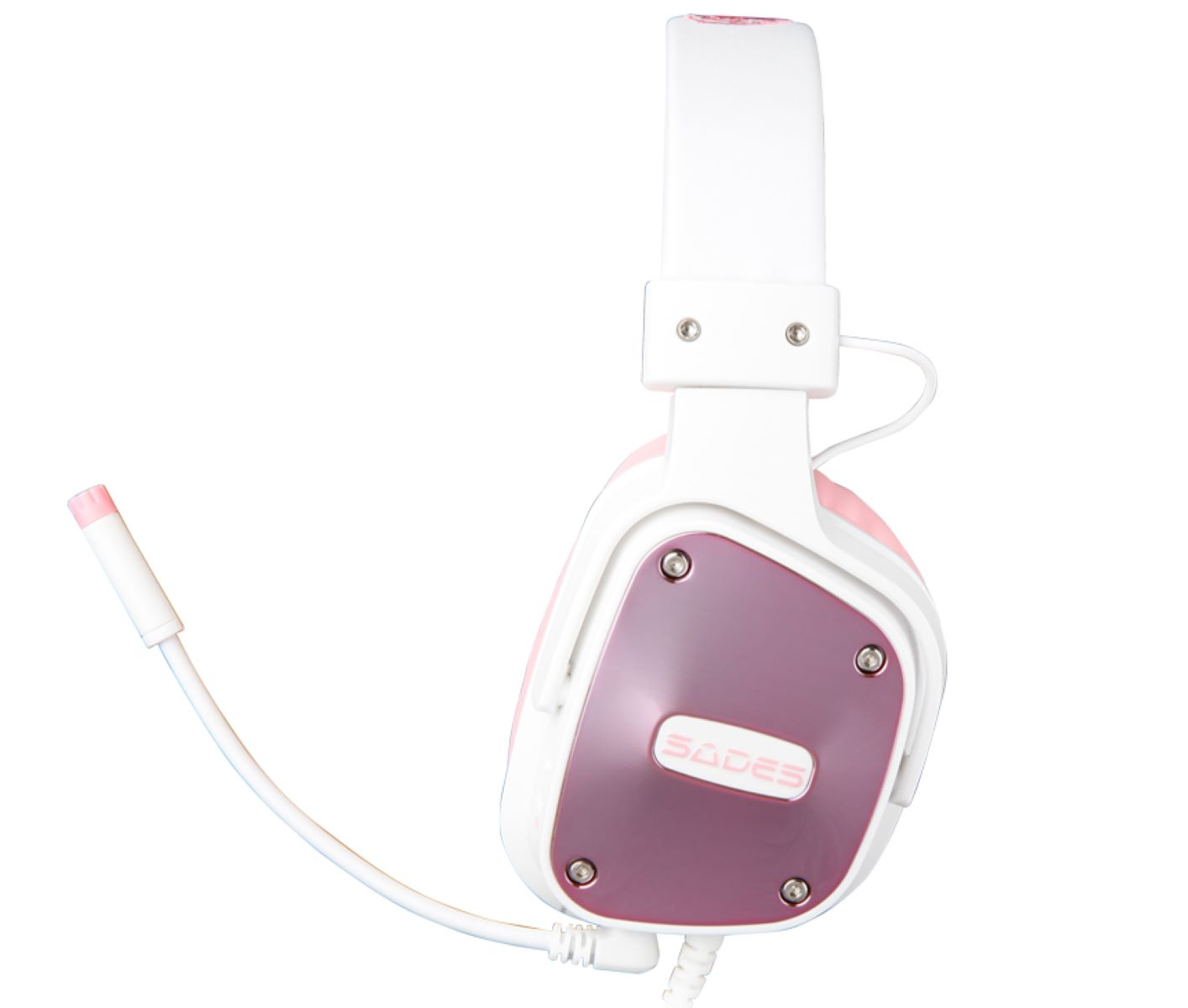 Over-ear Dpower SADES weiß/pink SA-722, Gaming-Headset