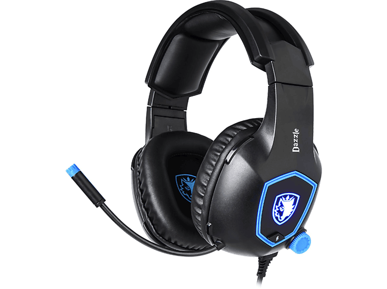 SADES Dazzle SA-905, Over-ear Gaming schwarz/blau Headset