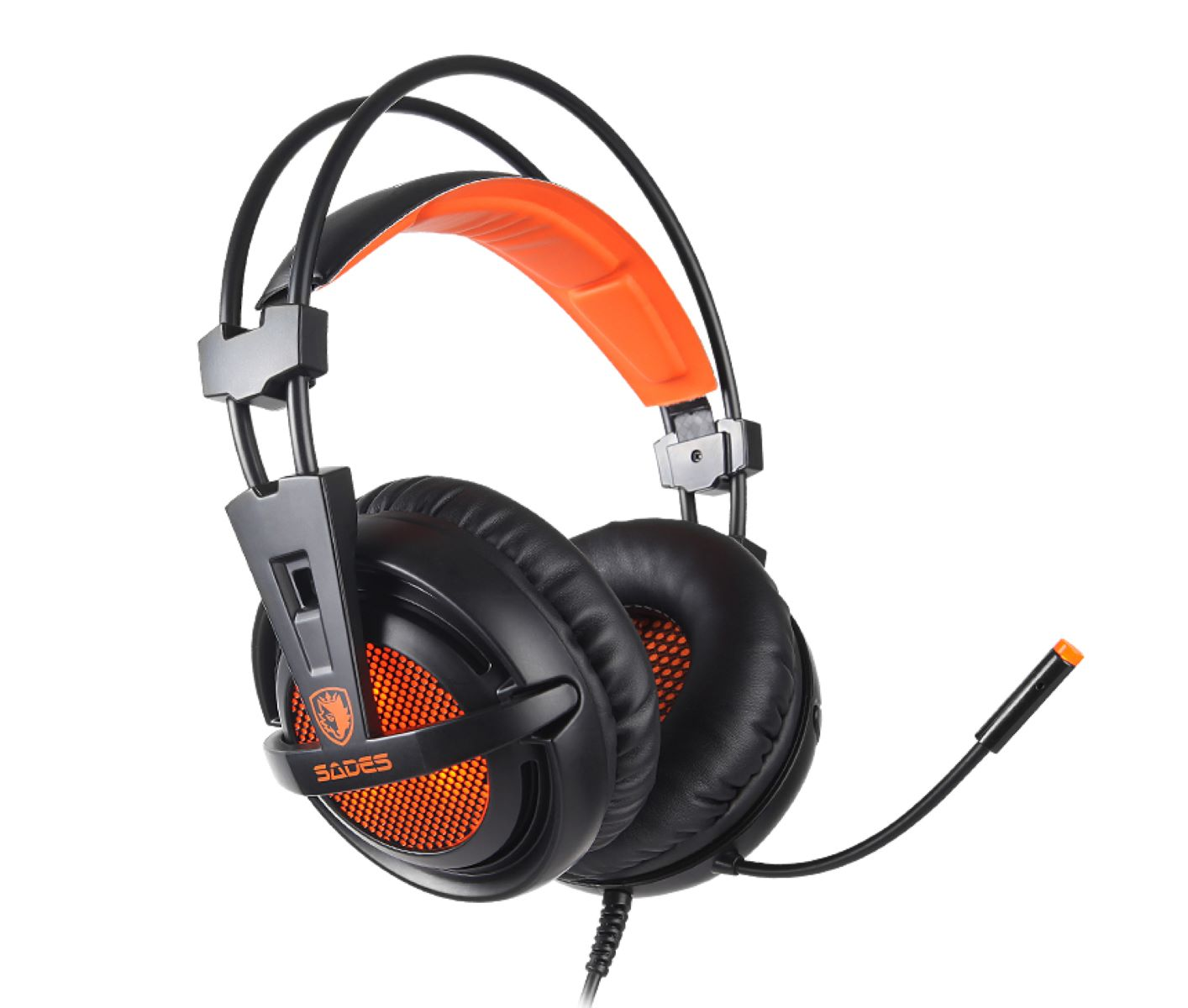 schwarz/orange A6, Gaming SADES Over-ear Headset