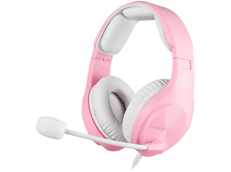 SADES A2, Over-ear Gaming-Headset pink/weiß