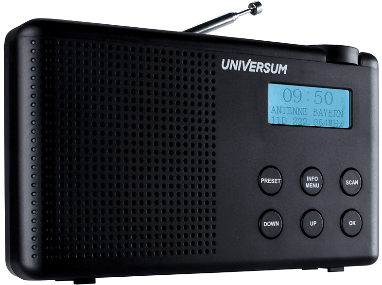 UNIVERSUM DR 200-20 DIGITALRADIO, FM, DAB, DAB+, DAB, FM, Bluetooth, schwarz