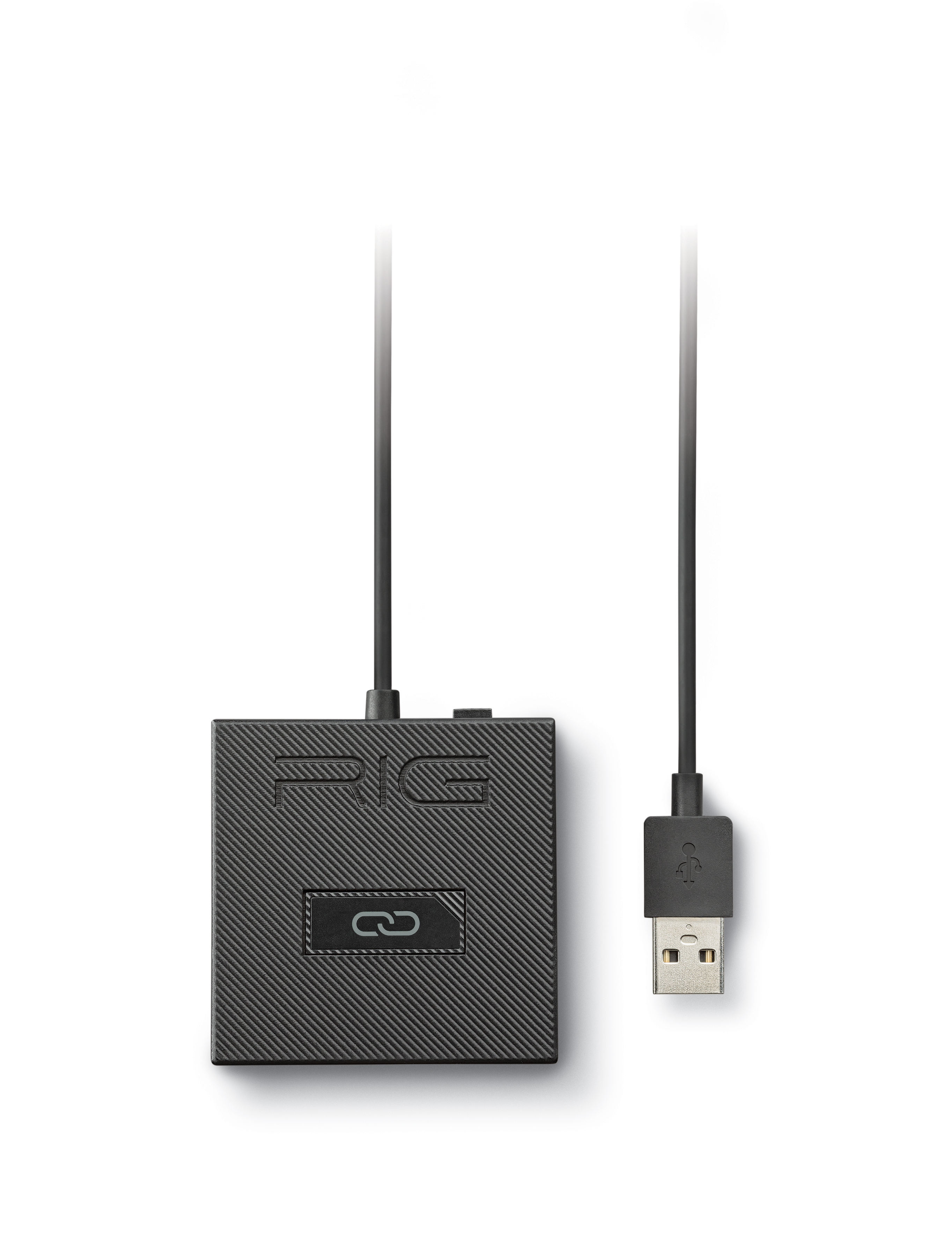 Czarny hub USB z kablem USB i czarnym kablem podłączonym do niego.