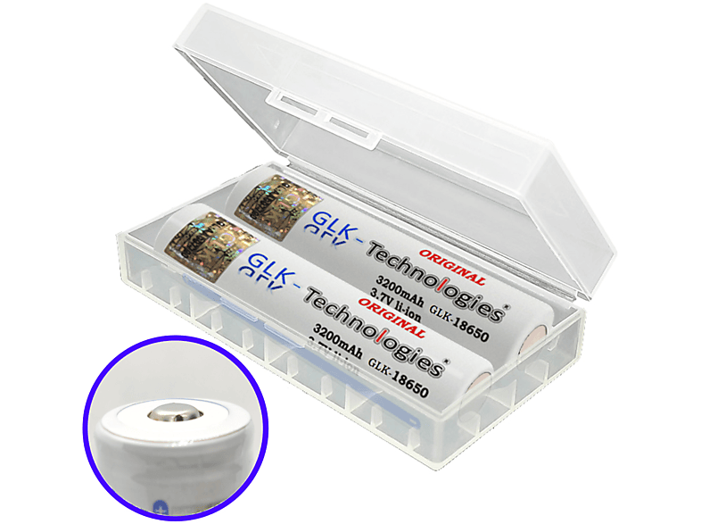 GLKTECHNOLOGIES 2 Pack Akku 18650 Button Top 3200 mAh 3.7V 30A lithiumionen Akku MediaMarkt