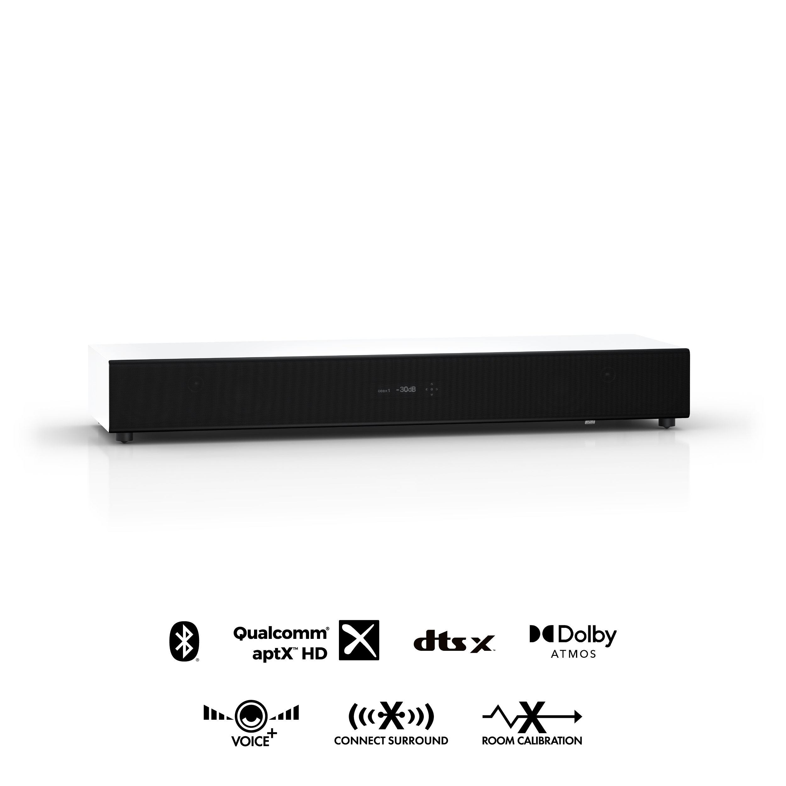 NUBERT nuPro XS-8500 Soundbar | aktiv Soundplate, RC Weiß