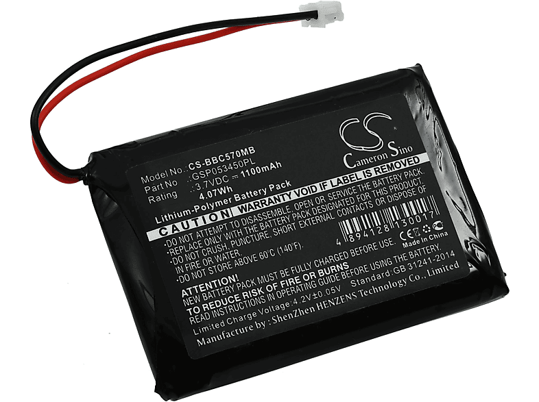 für Akku, BC-5700D Li-Polymer 3.7 1100mAh Akku Neonate Volt, POWERY