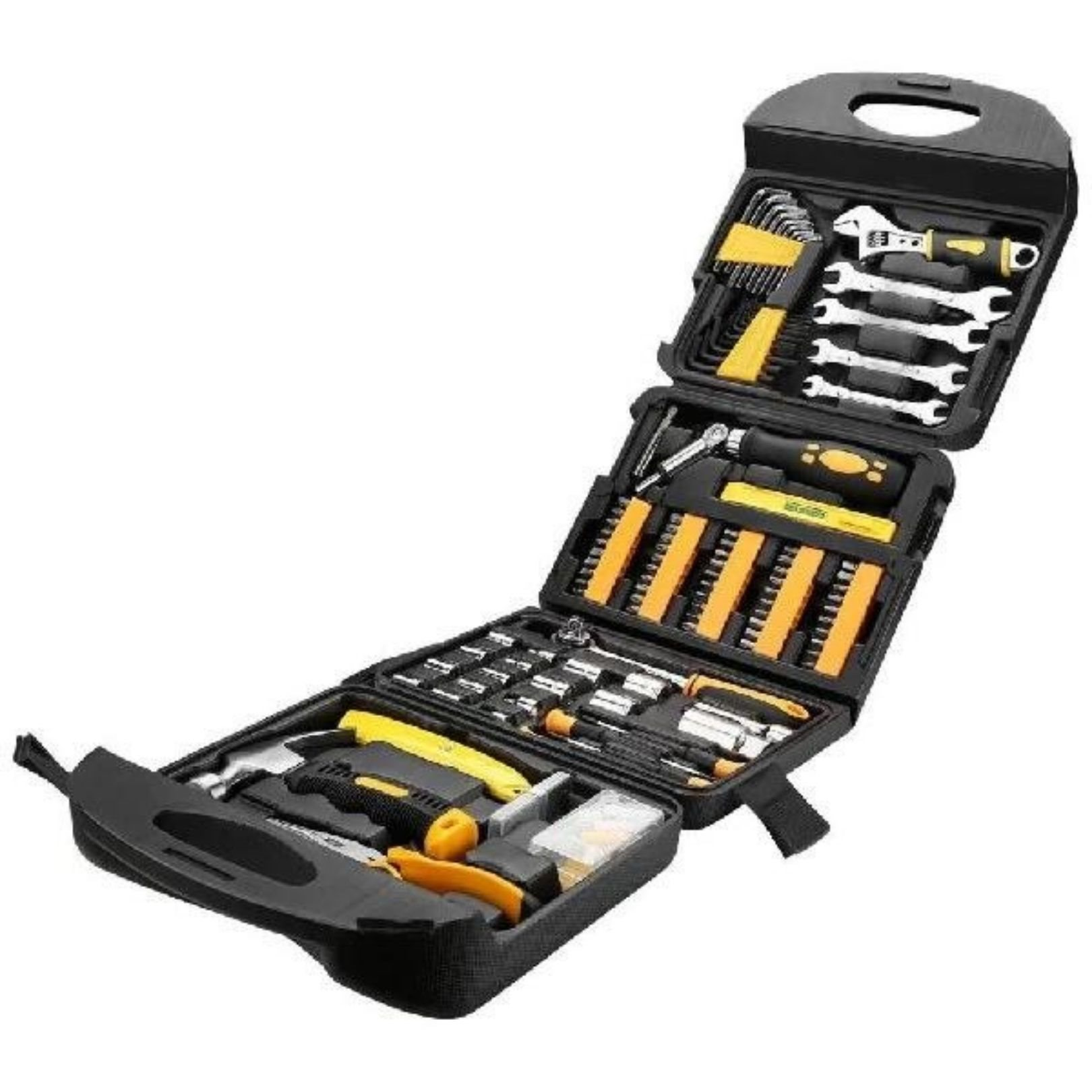 DEKO Werkzeugset 165 inkl Handwerkzeug, schwarz | Koffer tlg