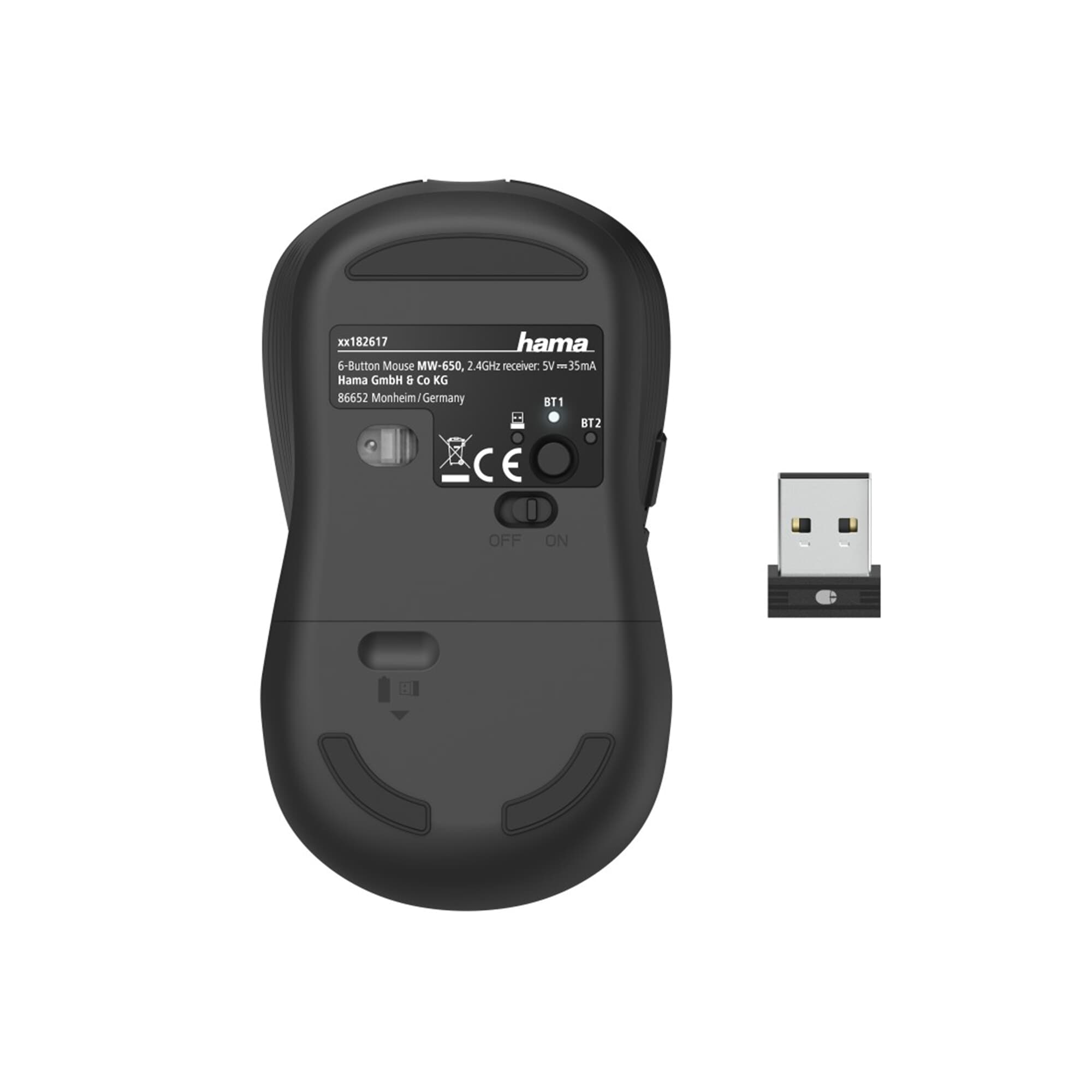 mit Funkmaus, USB-A/Bluetooth® HAMA MW-650, Schwarz