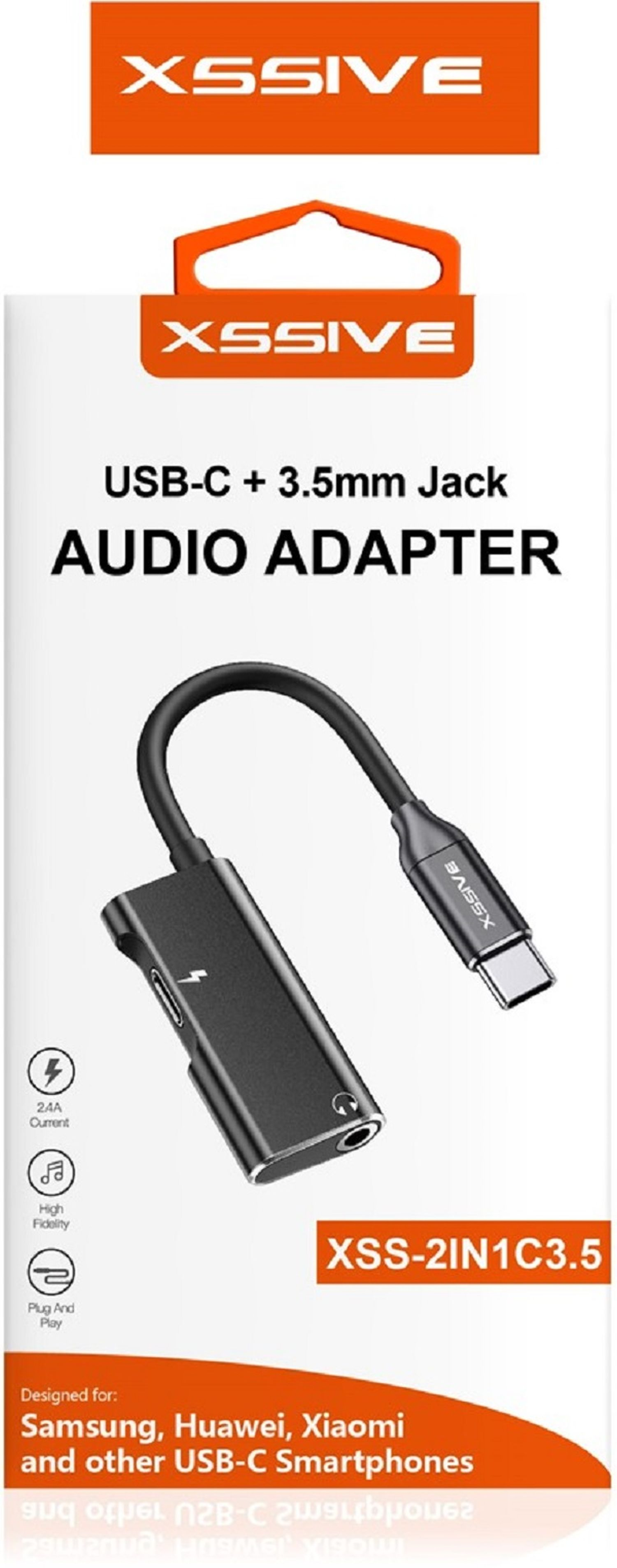 3.5mm Typ-C Minijack Audio-Adapter, XSSIVE auf Schwarz