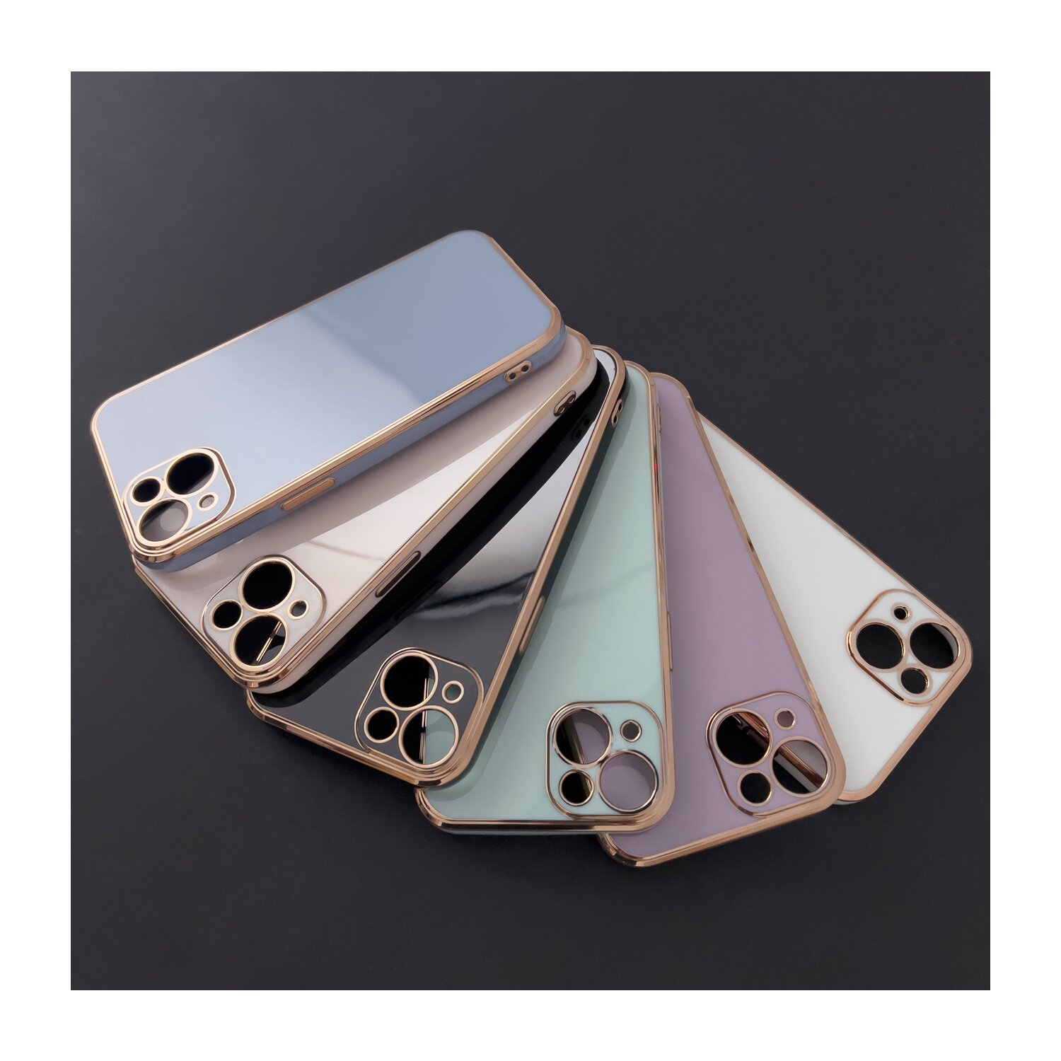 COFI Lighting Color Case, Backcover, Apple, Schwarz-Gold iPhone 13