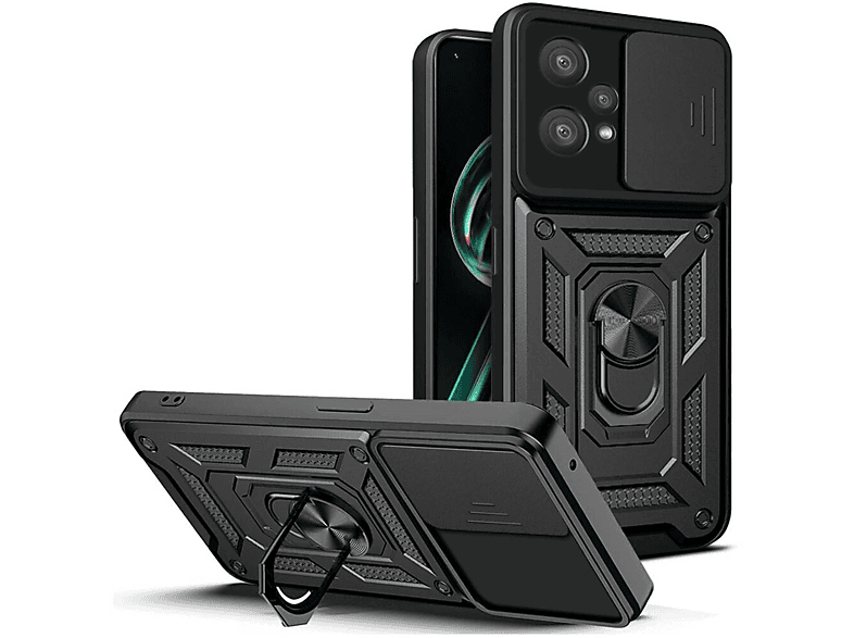 COFI CamShield Armor Hülle kompatibel mit Xiaomi 13 Lite Case Kameraschutz Ringhülle Halter Stoßfest, Backcover, Xiaomi, 13 Lite, Schwarz