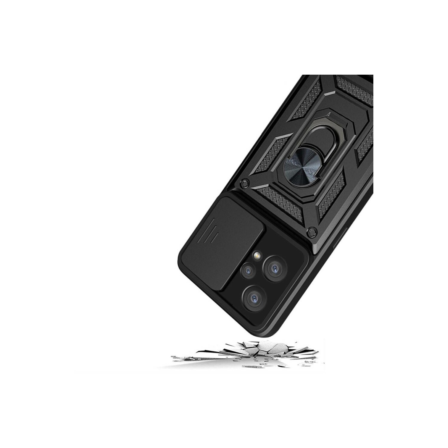 COFI Hülle, Schwarz Xiaomi, 12 Redmi Note Backcover, Plus, Pro CamShield Armor