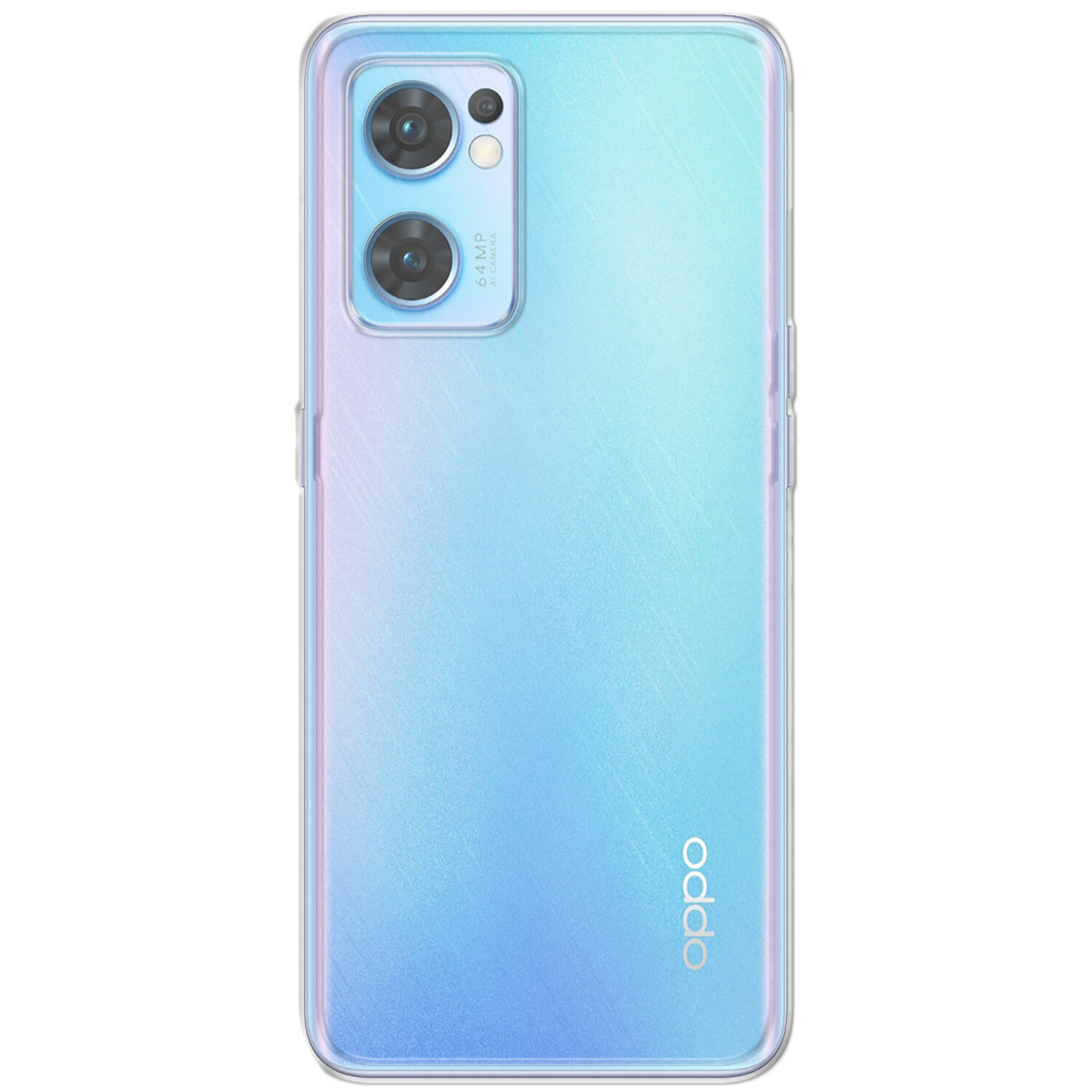 Blau-violetter Smartphone-Verlauf, mit zwei Kameras und dem OPPO-Logo auf der Rückseite.