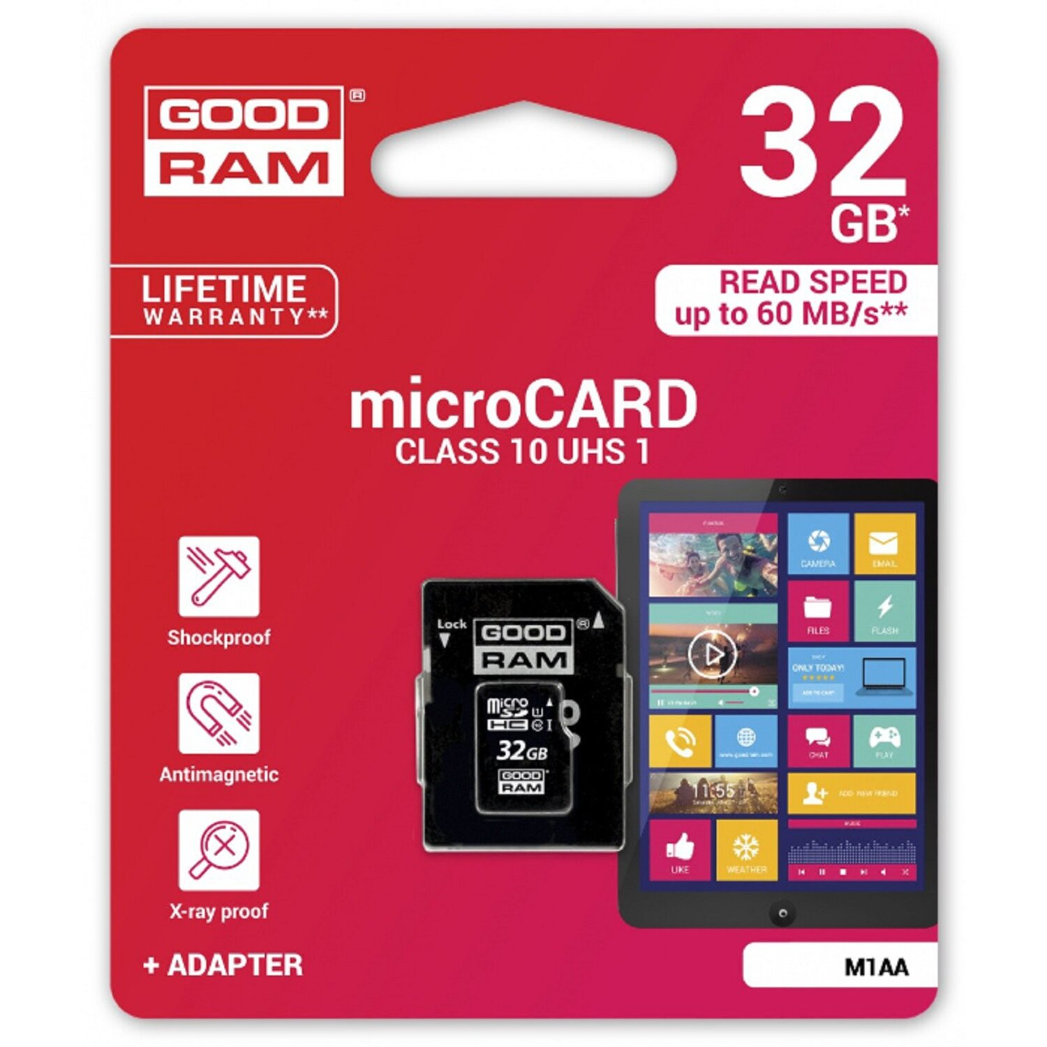 GOODRAM Class 10 UHS-I, SD Speicherkarte, Micro-SDHC Micro 32 GB