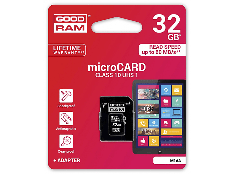 32 Speicherkarte, GOODRAM SD 10 UHS-I, GB Micro Class Micro-SDHC