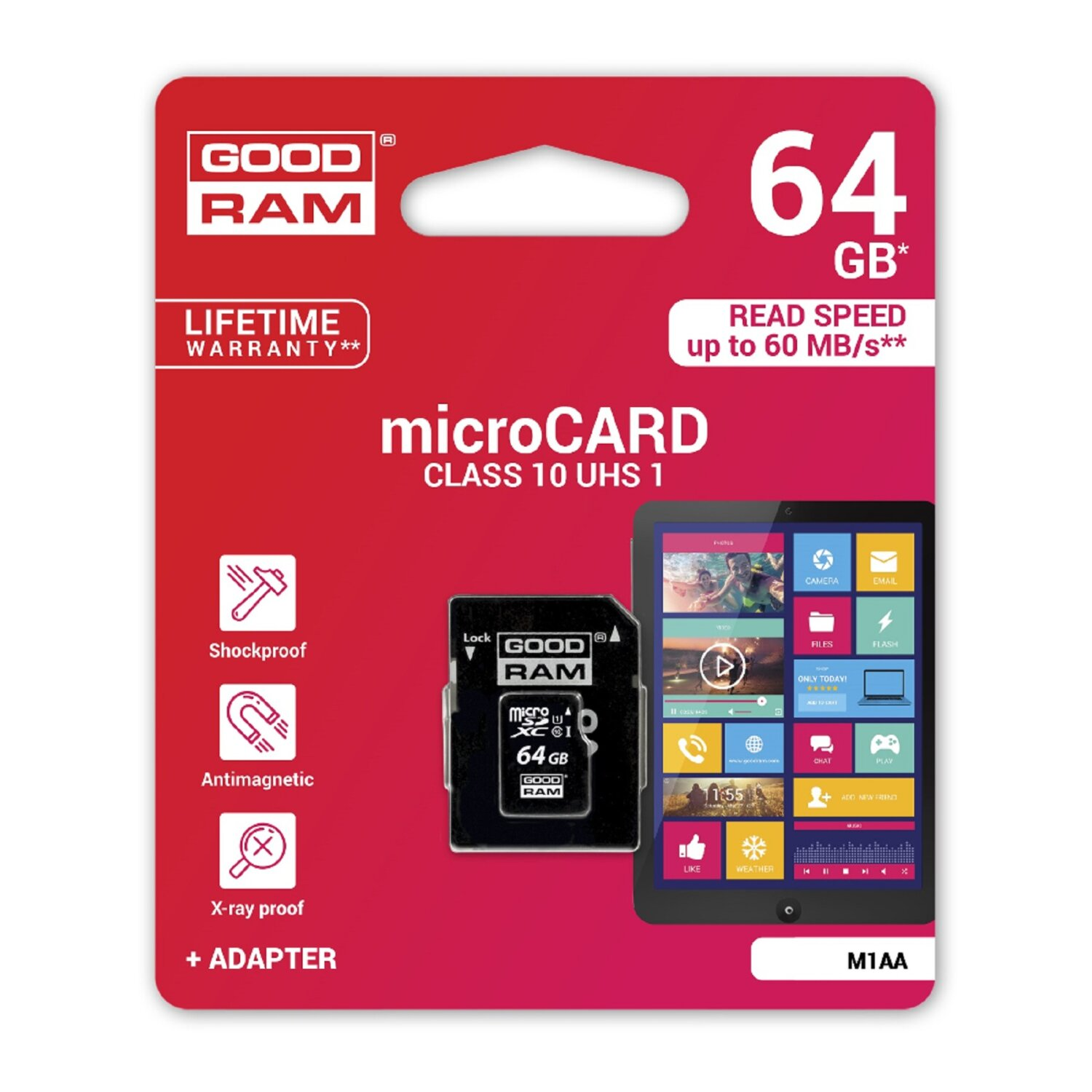 GOODRAM Class 64 Micro-SDHC Micro 10 Karte, SD UHS-I, GB