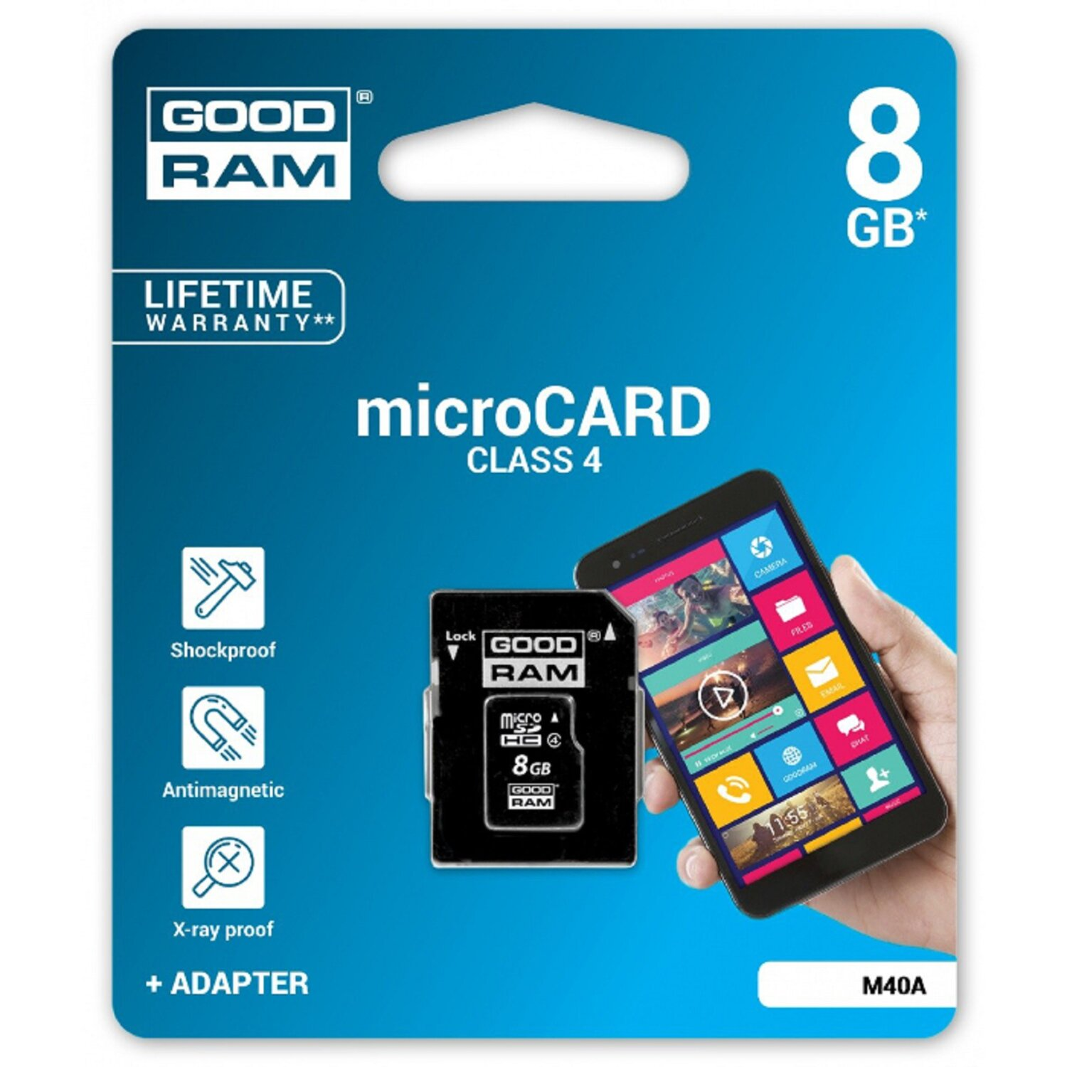 Micro-SDHC SD 8 GOODRAM GB Class Micro 4, Speicherkarte,