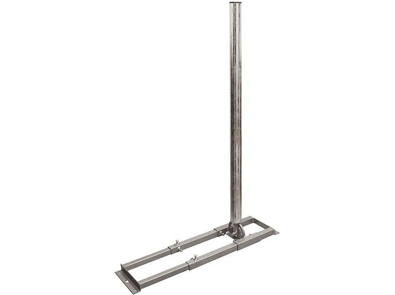 Silber feuerverzinkt Stahl SKYREVOLT ausziehbar Aufsparrenhalter Mast Ø Dachsparrenhalterung, 52-90cm 1m 48mm