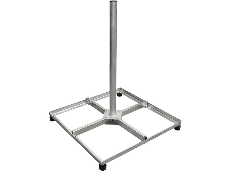 SKYREVOLT Balkonständer Stahl 4x30x30 Holland Silber Mast / Flachdachständer / Terrassenständer, Flachdachständer Sat Balkonständer