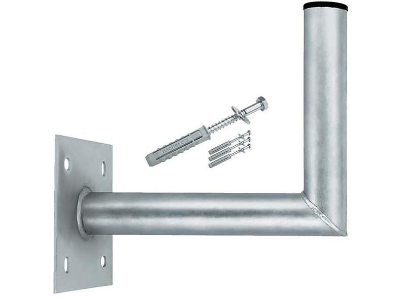PREMIUMX 25-30cm Wandhalter Stahl verzinkt SAT Wandhalterung Schraubensatz SAT-Wandhalterung, Silber
