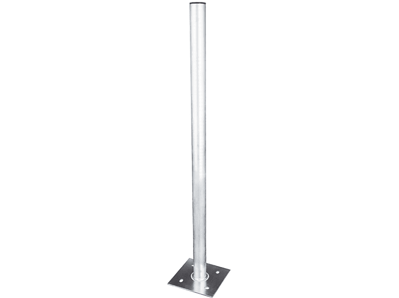 PREMIUMX 100cm Aluminium Mastfuß Antennenmast Ø SAT Standfuß, Standfuß Silber 50mm