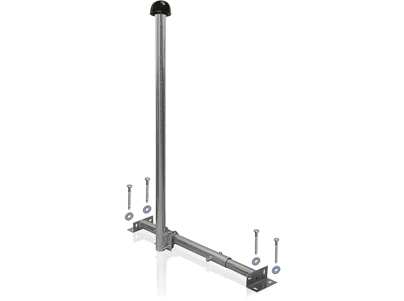 SKYREVOLT Dachsparrenhalter SAT TV Sparrenhalter Silber Mast Mastkappe Dachsparrenhalterung, feuerverzinkt 120cm