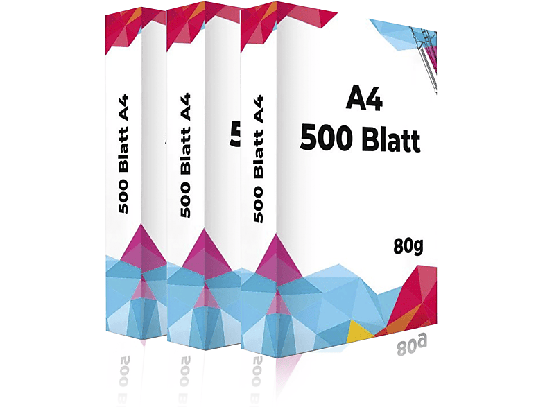 A4 mm SPS-19699 Blatt 80g/m² Kopierpapier 1500 Din A4 Papier 210x297 SPS