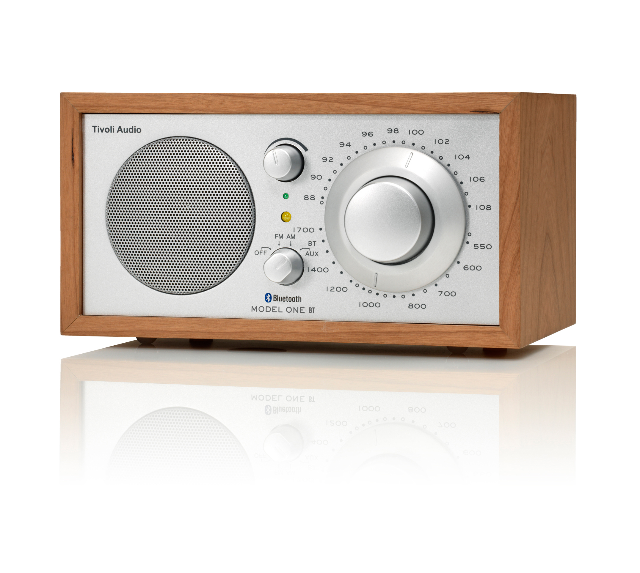 AUDIO FM, FM-Radio, One TIVOLI BT Silber/Kirsche Model Bluetooth, FM,
