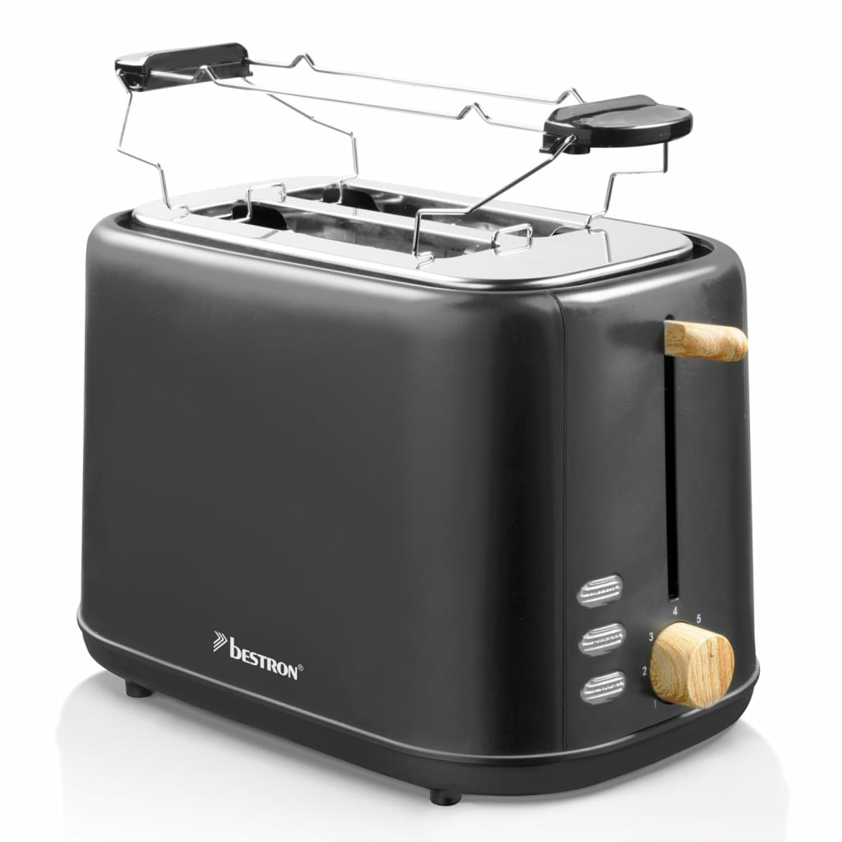 BESTRON 441209 Toaster Schwarz (800 Schlitze: 1) Watt