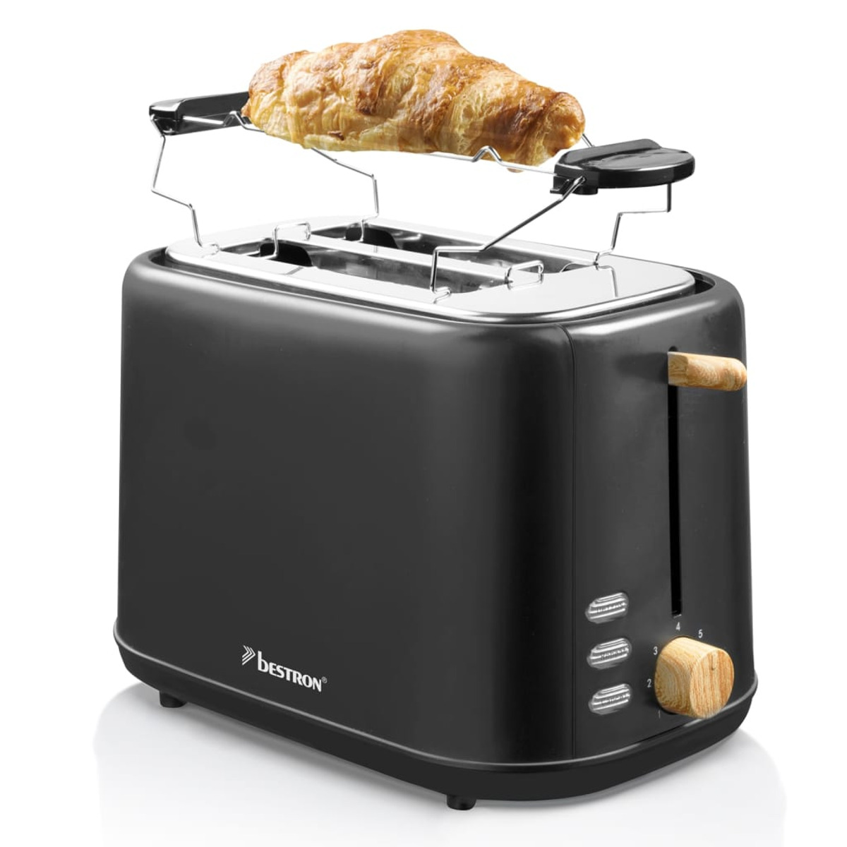 BESTRON 441209 Toaster Schwarz (800 Schlitze: 1) Watt