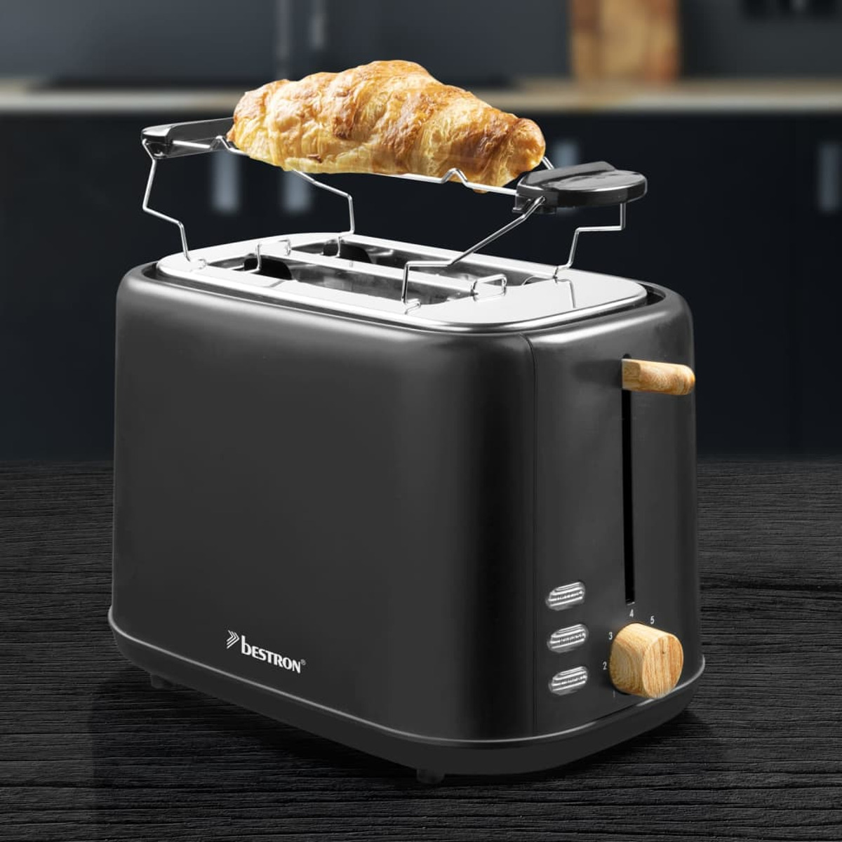 1) Schlitze: Schwarz Watt, BESTRON (800 441209 Toaster