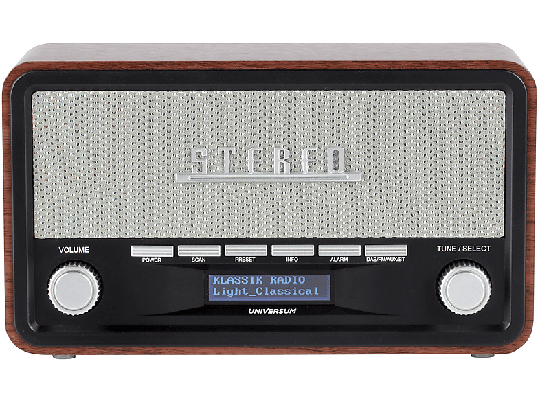 UNIVERSUM DR 350-21 Digitalradio, DAB, schwarz FM, DAB, FM, Bluetooth, holzoptik, DAB