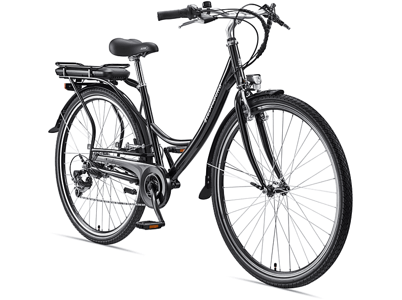TEUTOBURG Senne Citybike (Laufradgröße: 28 Zoll, Unisex-Rad, 10,4, Schwarz)