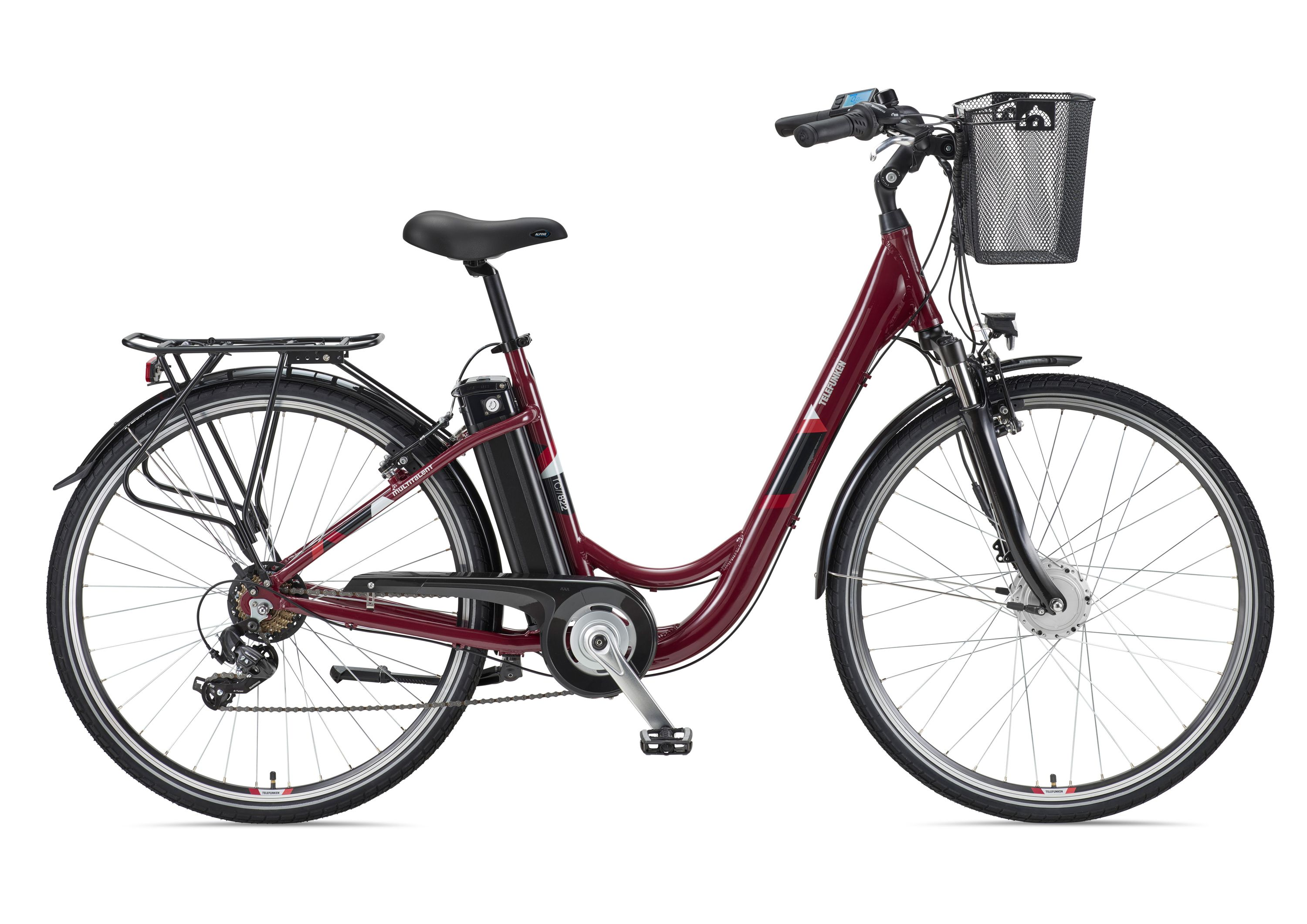 TELEFUNKEN Multitalent RC822 Citybike (Laufradgröße: Zoll, 28 Unisex-Rad, Rot) 10,4