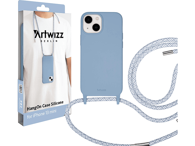 Case mini, iPhone 13 Silicone, Apple, ARTWIZZ Armtasche, HangOn Hellblau