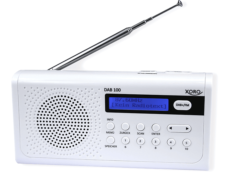radio XORO DAB 100 DAB/DAB+/FM radio reception XORO, White