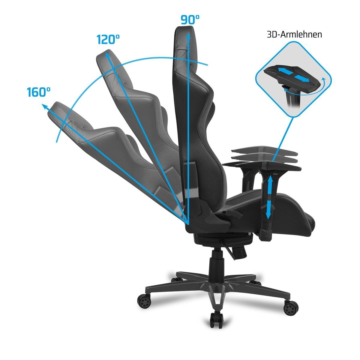 Gaming GAMING BLACK ONE Ultra Stuhl, Schwarz Chair