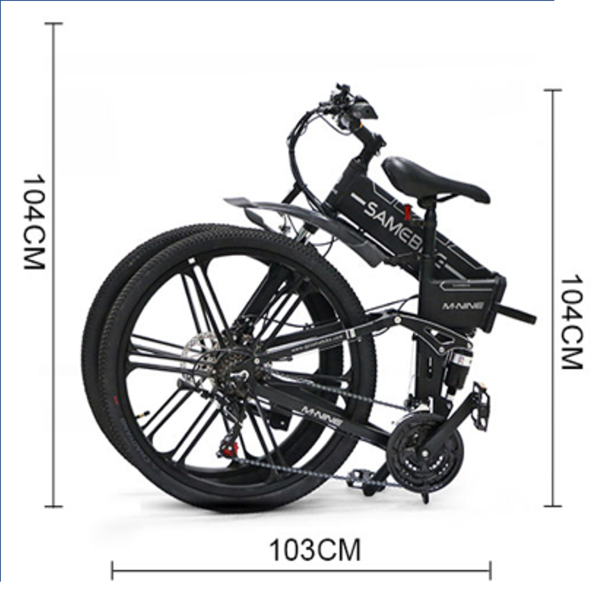 SAMEBIKE LO26 II Kompakt-/Faltrad (Laufradgröße: 26 Unisex-Rad, 480, Zoll, Schwarz)