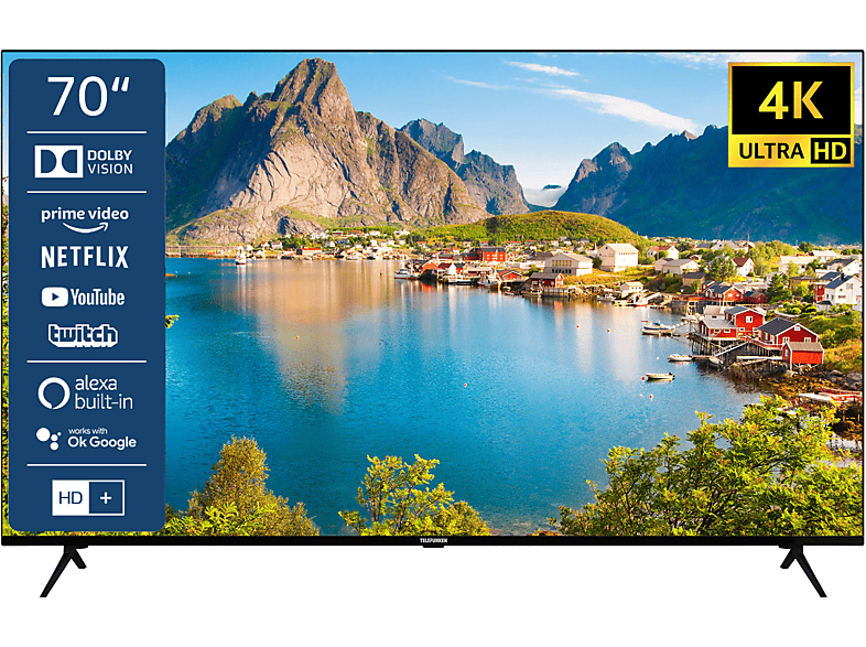 TELEFUNKEN XU70L800 LED TV (70 Zoll / 177 cm, UHD 4K) | MediaMarkt