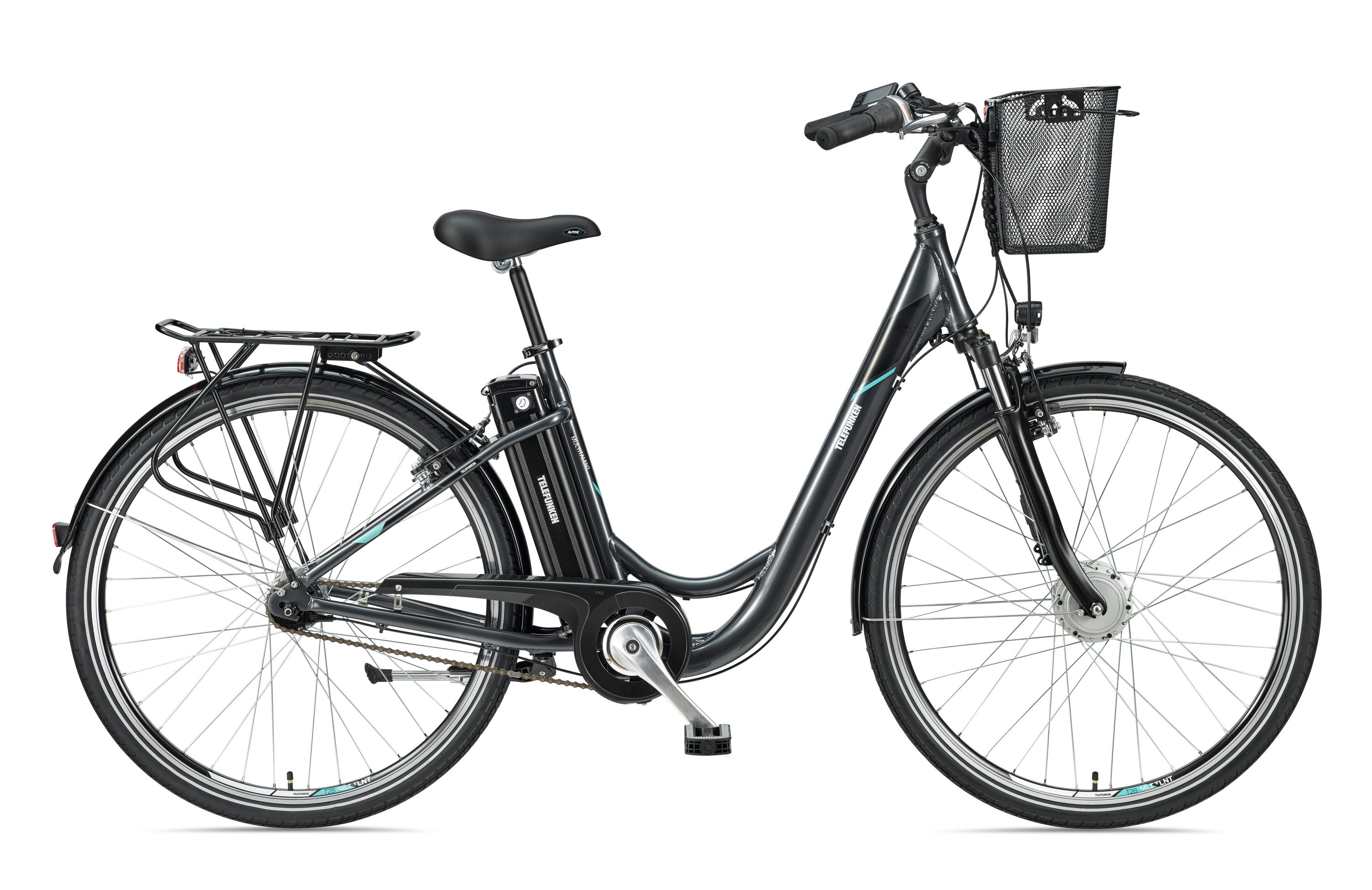 TELEFUNKEN Multitalent RC840 Citybike (Laufradgröße: 10,4, Anthrazit) 28 Zoll, Unisex-Rad