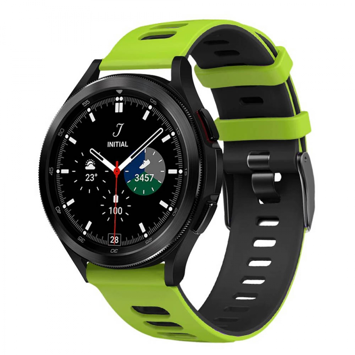 CASEONLINE Twin, Smartband, 5 Lime/Schwarz Pro Galaxy Watch Garmin, (45mm)