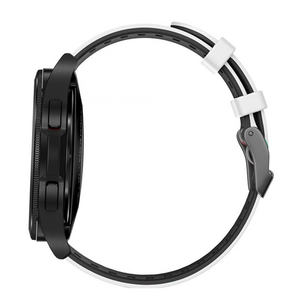 CASEONLINE Twin, Smartband, Weiß/Schwarz Pro 5 Watch Galaxy Garmin, (45mm)