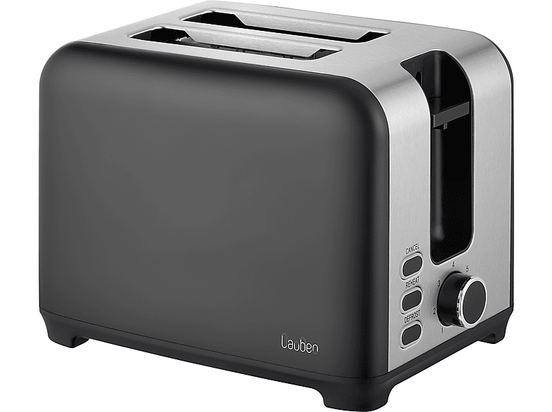 T17BG Watt, 2) Toaster (930 schwarz LAUBEN Schlitze: