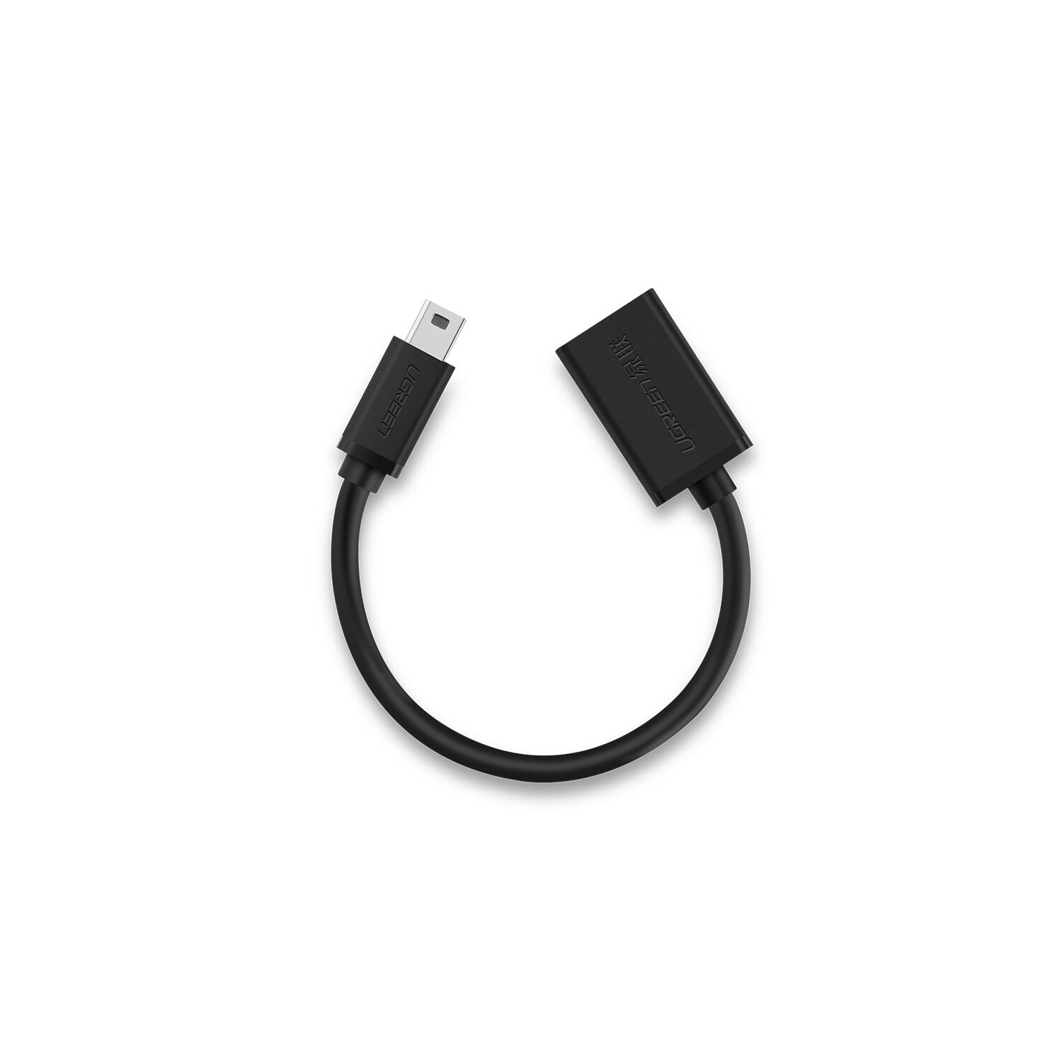 UGREEN 15cm USB OTG Kabel-Adapter, Schwarz / 5pin auf / F 2.0 Mini A M