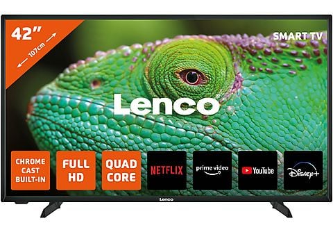 LENCO LED-4243BK LED TV (Flat, 42 Zoll / 107 cm, HD, SMART TV, Android)